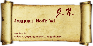 Jagyugy Noémi névjegykártya